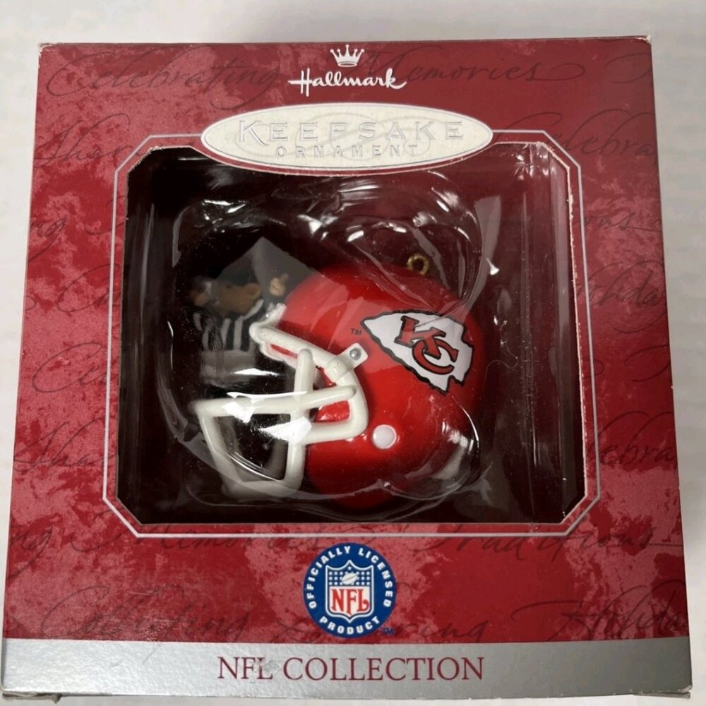 Kansas City Chiefs NFL Hallmark Christmas Ornament • 1998 Helmet Football